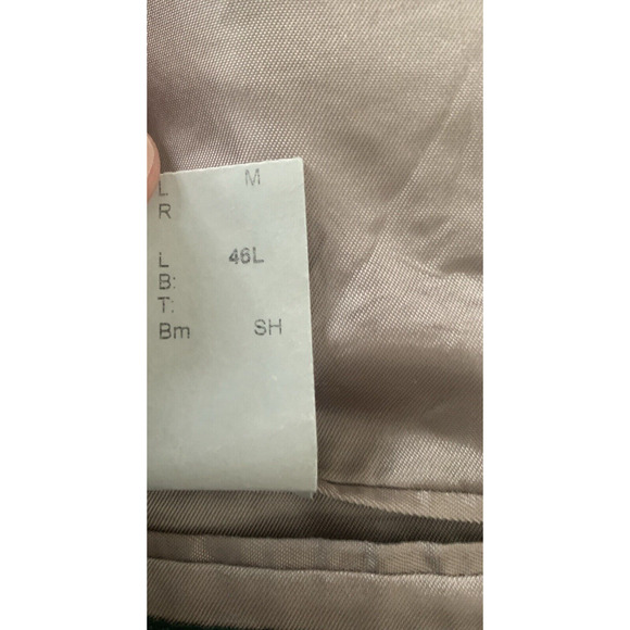 Lauren Ralph Lauren Blazer Mens 46L Silk/Wool Sport Coat Beige Plaid Suit Jacket - Picture 12 of 16